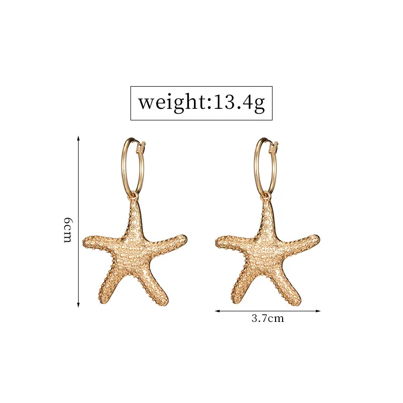Последняя в Европе и США Новая морская Морская звезда сережки в виде ракушек звезда уличная стрельба тренды серьги