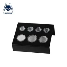 Привидение, паук, профессиональная Черная Нержавеющая Сталь, татуировка, кронштейн, колпачок для пигмента, держатель, подставка, 7 отверстий для тату, чернила