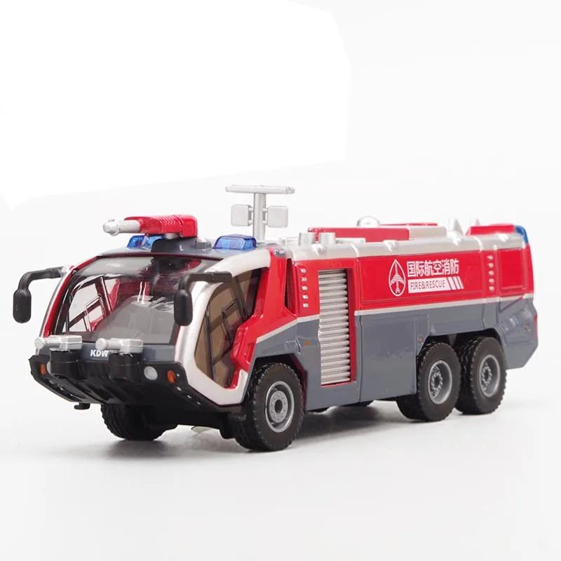KDW 1:50 Scale Diecast Airfield Water Cannon Fire Truck Cars Model Toy Red