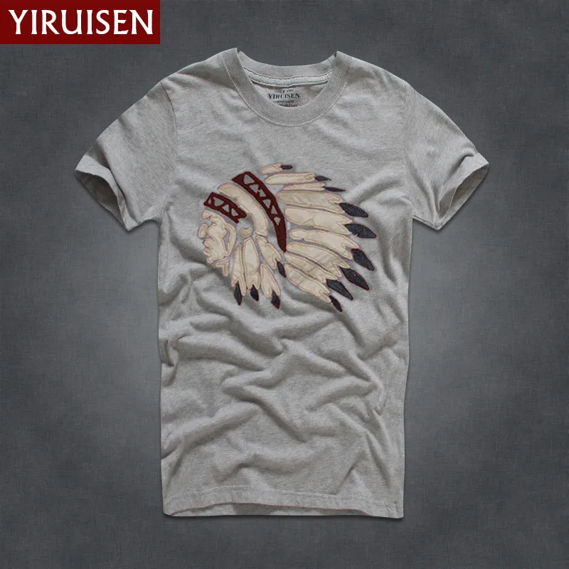 Мужские футболки, модные, YiRuiSen, брендовая мужская футболка с коротким рукавом, мужская повседневная футболка из хлопка, топы, Camisetas Hombre Camisa - Цвет: 6820