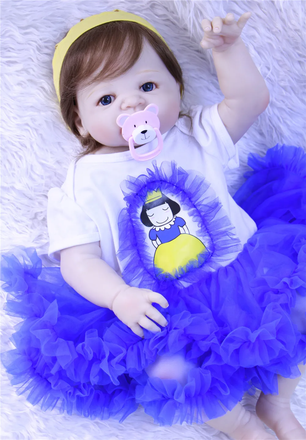 Куклы Reborn girl 57 см полностью силиконовые куклы reborn baby игрушка подарок bebe