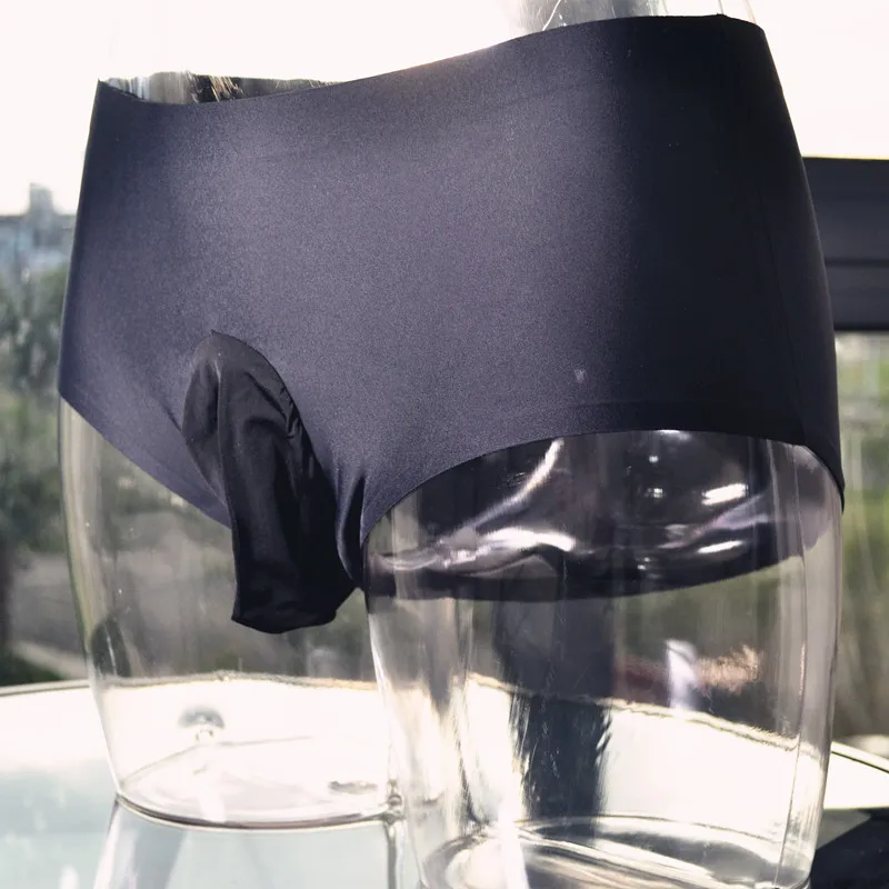 Maschio Senza Soluzione di Continuità Sissy Cazzo Fodero Nudo Della Pelle Stretto Slip Perizoma Shorts Mankini di Raffreddamento Biancheria Intima Fetish Sexy Lingerie