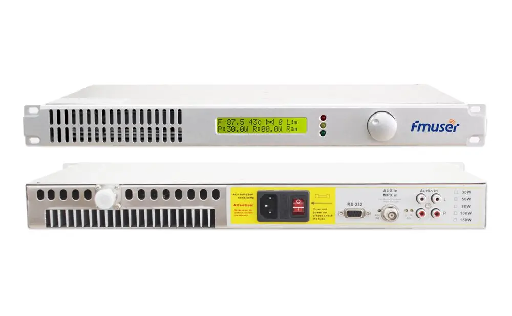 

0-100W power adjustable FM Transmitter for FM Radio Broadcast Station 1U