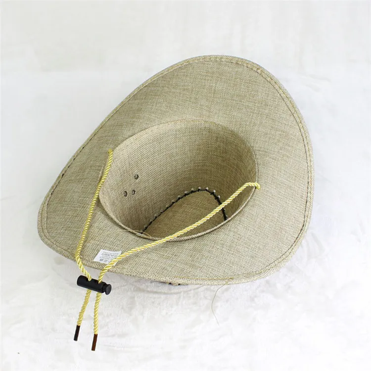 Hot Sale Western Cowboy Style Man Beach Tide Hat Sunscreen Hat Summer Outdoor Sunshade Straw Hat ACA45 (8)