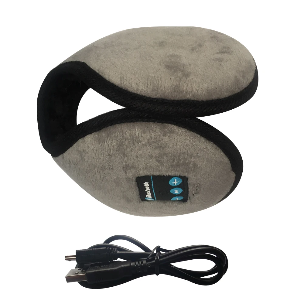 Гарнитура перезаряжаемые беспроводные наушники музыка зимние наушники теплые Bluetooth наушники для катания на лыжах Беспроводные HD стерео Встроенный динамик - Цвет: Gray