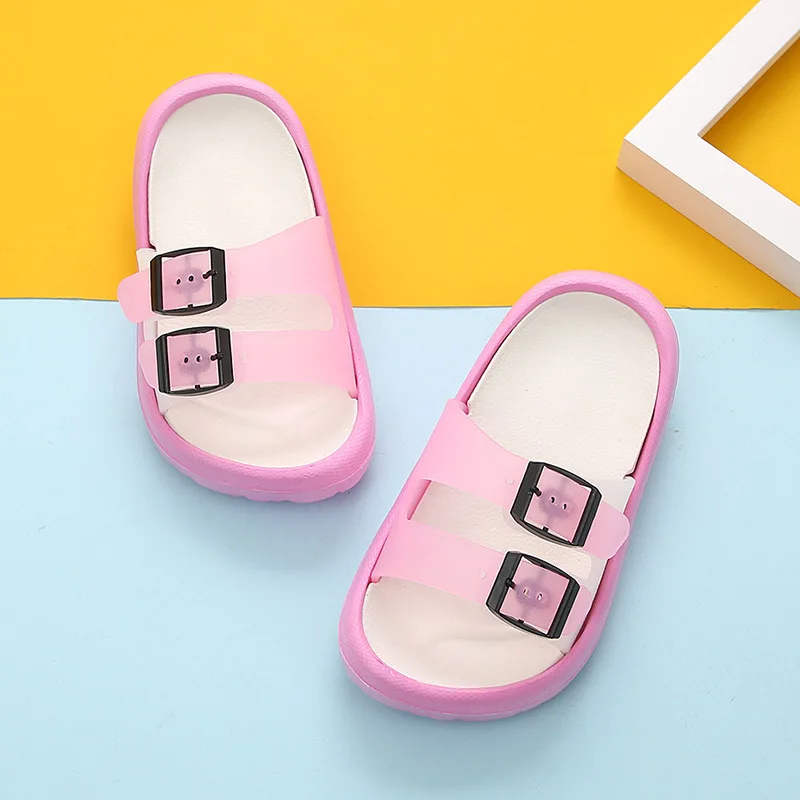 Летние Тапочки детские пляжные туфли для девочек детские тапочки домашние шлепанцы для мальчиков Детская уличная повседневная обувь корейский нескользящий светильник