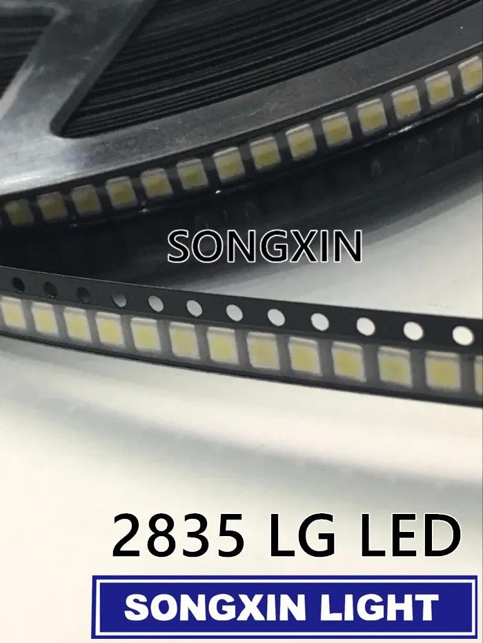 1200 шт./лот для LG SMD светодиодный 3528 2835 1 Вт 3 в холодный белый для ТВ/ЖК-подсветка