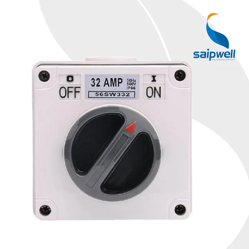 

Saipwell Waterproof Rotary Switch IP66 on off Switch Industrial Isolation Switch (SP-56SW332)
