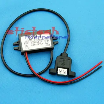 

by dhl or ems 100 pieces hot sale DC DC Converter Module 12V To 5V 3A 15W Duble USB Output Power Adapter !