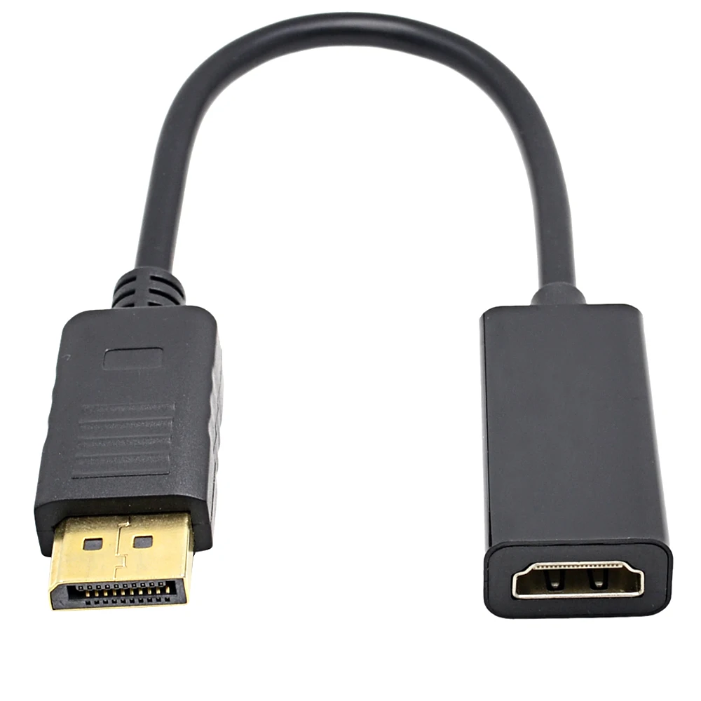 4 K Displayport DP za pośrednictwem przejściówki HDMI wyświetlacz 1080 P portu kabel konwertera na PC Laptop żarówka jak Displayport na HDMI konwerter nowy|cable display port|dp to hdmiconverter adapter - AliExpress