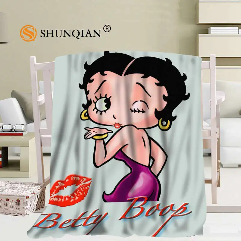 Изготовленное на заказ одеяло Betty Boop с героями мультфильмов, мягкое DIY Украшение вашей картины, размер спальни 56x80 дюймов, 50X60 дюймов, 40X50 дюймов A7.10