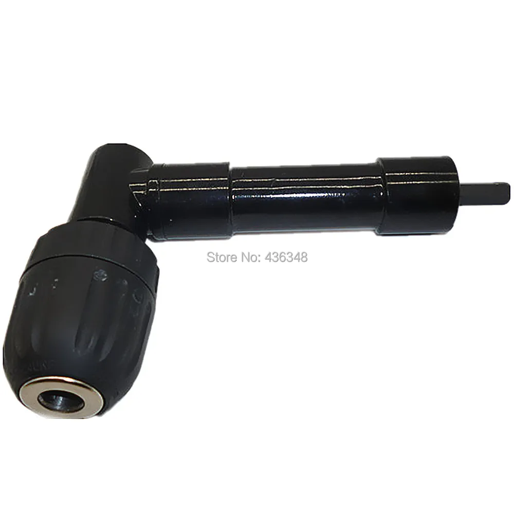 90 Degree Right Angle Keyless Chuck Impact Drill Adapter Electric Power Cordless Drill