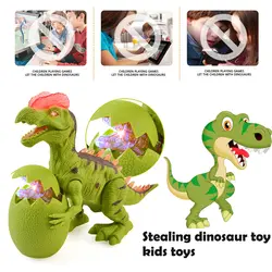 Электрический ходячий динозавр моделирование динозавров светящиеся динозавры игрушка-динозавр пластик Электрический Прогулки звук