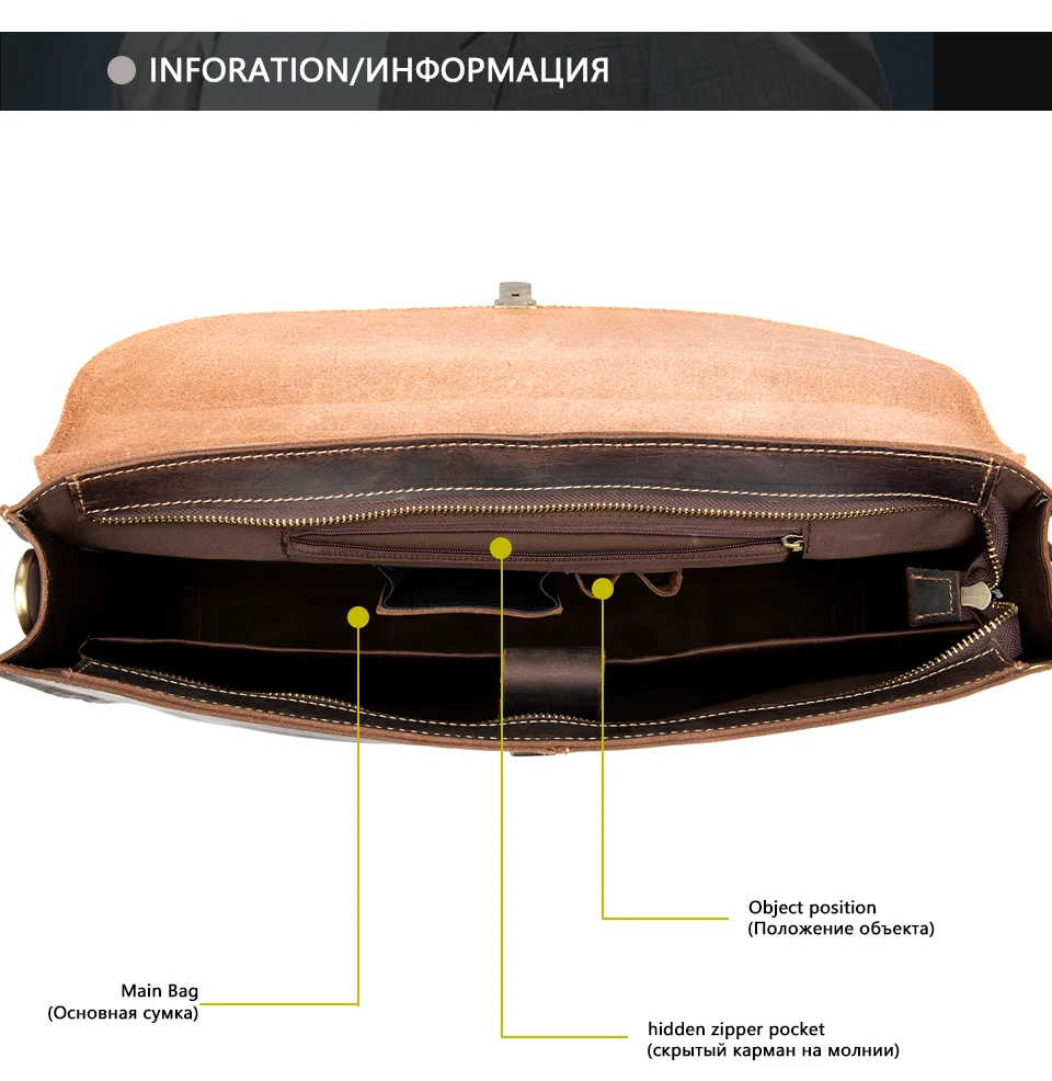 100% натуральная кожа мужская деловая сумка для Мужская Сумка-почтальонка мужская кожаная сумка чемодан сумки для мужчин t