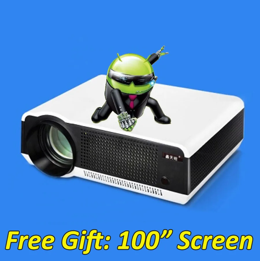 classic led86 android 4.4 wifi led projector 50000 hours lifespan 2hdmi