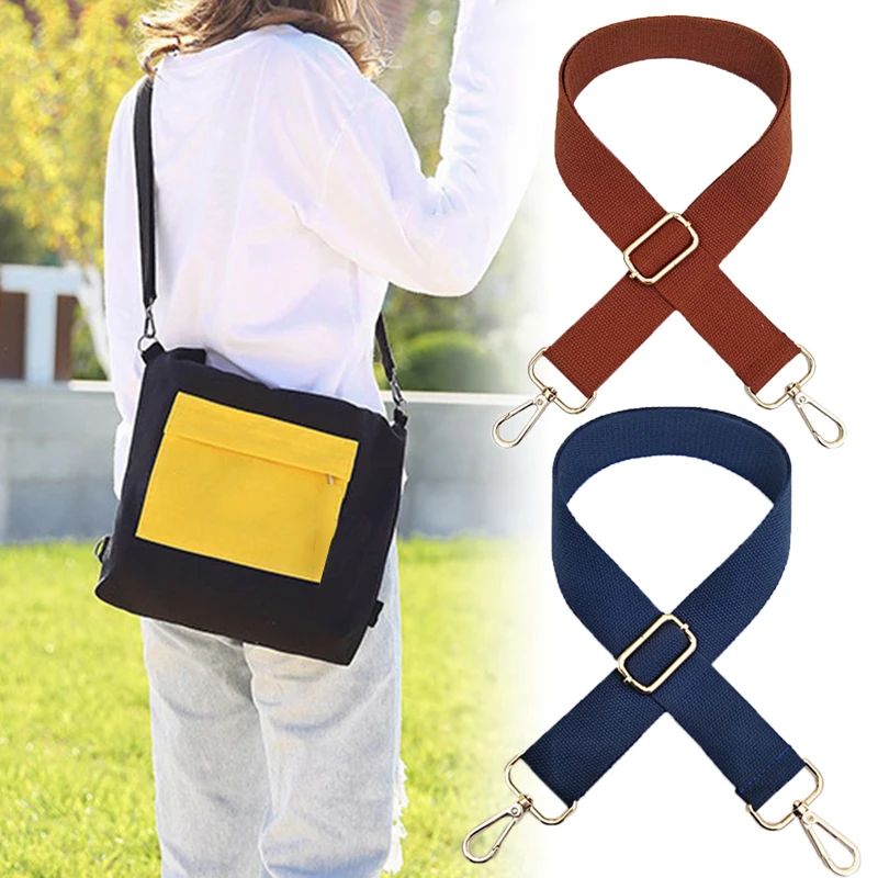 

2019 New 125*3.8cm Adjustable Canvas Bag Straps Fashion Shoulder Bags Messenger Bags Belt 10 Colors