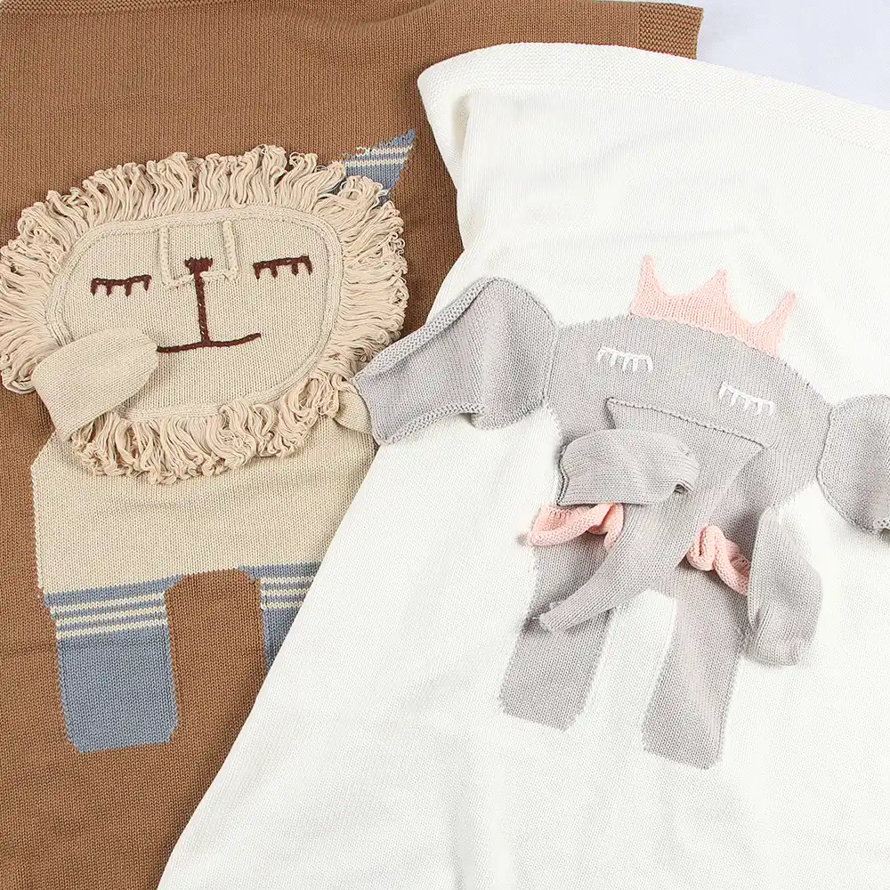 lion swaddle blanket