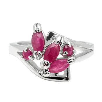 

2017 Qi Xuan_Fashion Jewelry_Red Stone Simple Elegant Woman Rings_S925 Solid Sliver Fashion Rings_Manufacturer Directly Sales