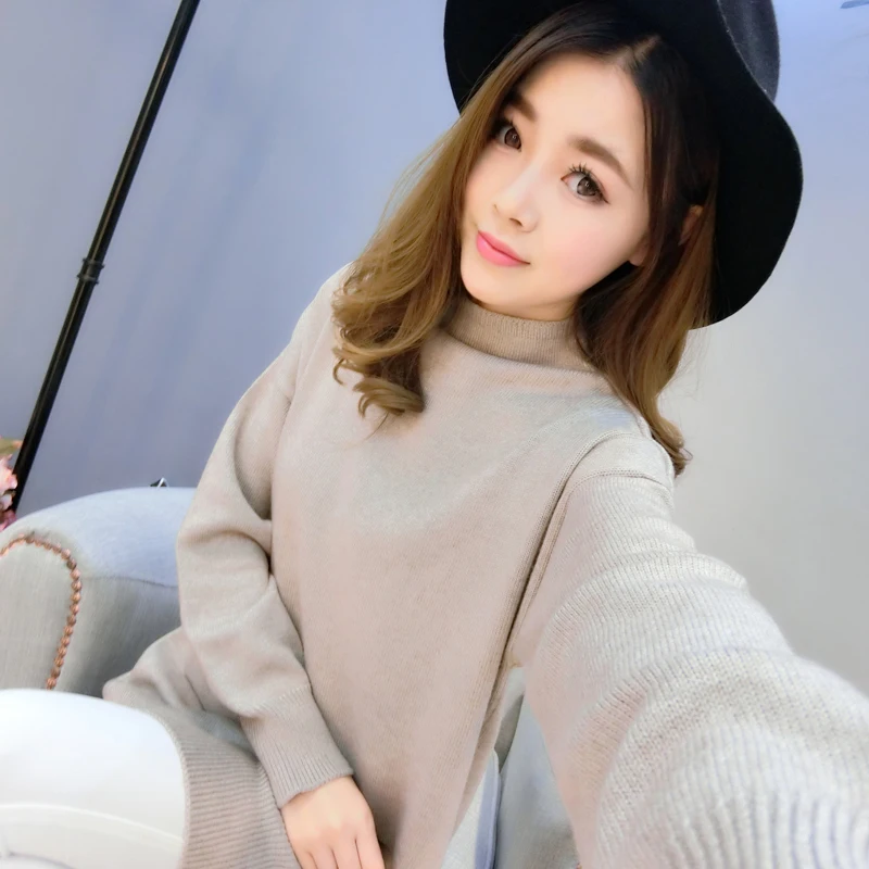 Fashion Turtleneck Winter Knitted Cashmere Sweater Women Long Sleeve Loose Wool Pullover Female Soft Autumn Casual Jumper D203 Fashion Turtleneck Winter Knitted Cashmere Sweater Women Long Sleeve Loose Wool Pullover Female Soft Autumn Casual Jumper D203