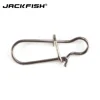 JACKFISH Fishing Accessories 100pcs/lot #000-#4 Stainless Steel Rolling Barrel Swivel Safety Snap Solid Rings Tackle ► Photo 3/6