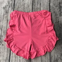 Летние Китай Поставщик детские Персонализированные шорты с оборками детская мягкая хлопковая ткань одежда Детские летние пляжные шорты