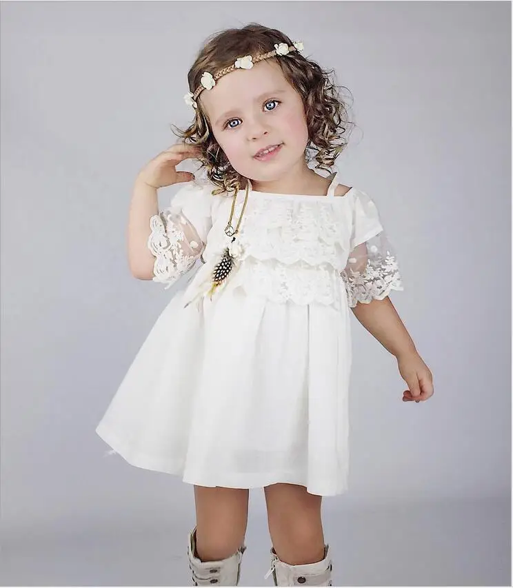 toddler girl white beach dress