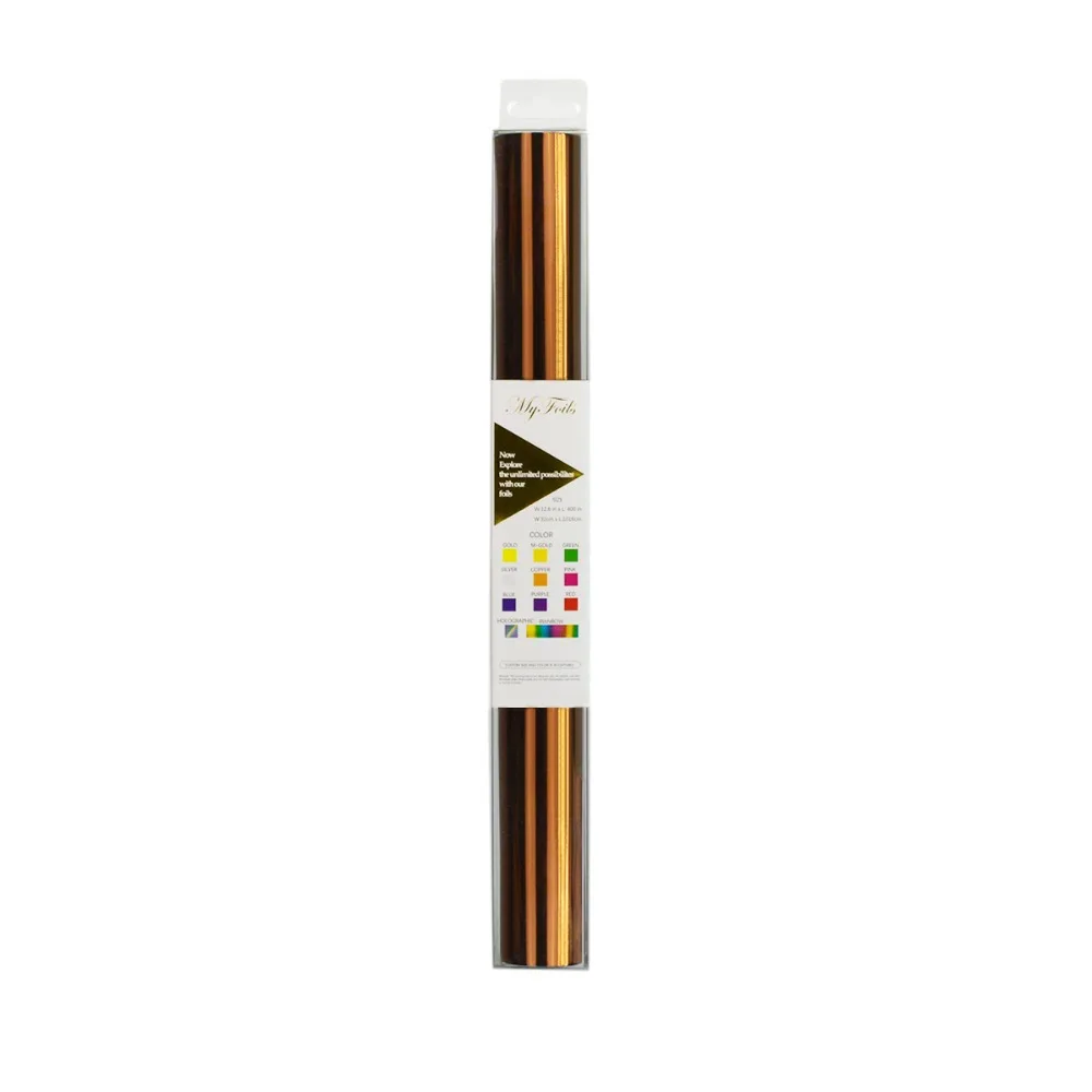 

Myfoils Brown color foil paper by laser printer for label tag
