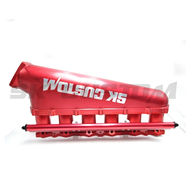 Sk custom Aluminum RB26 Intake manifold with Billet Runnersin Air