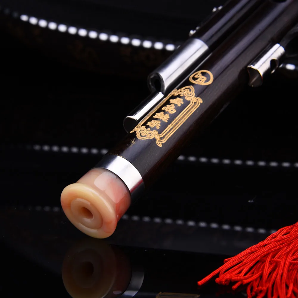 Llave de tres tonos de C bB A Hulusi flauta Chapado en cobre ébano calabaza A prueba de humedad Calabash Cucurbit flauta chino instrumentos nacionales