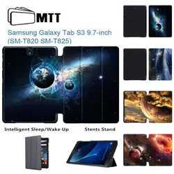 МТТ космического пространства чехол для samsung Galaxy S3 9,7 PU кожаный чехол подставка для samsung Galaxy Tab S3 SM-T820 Tablet принципиально Капа случае