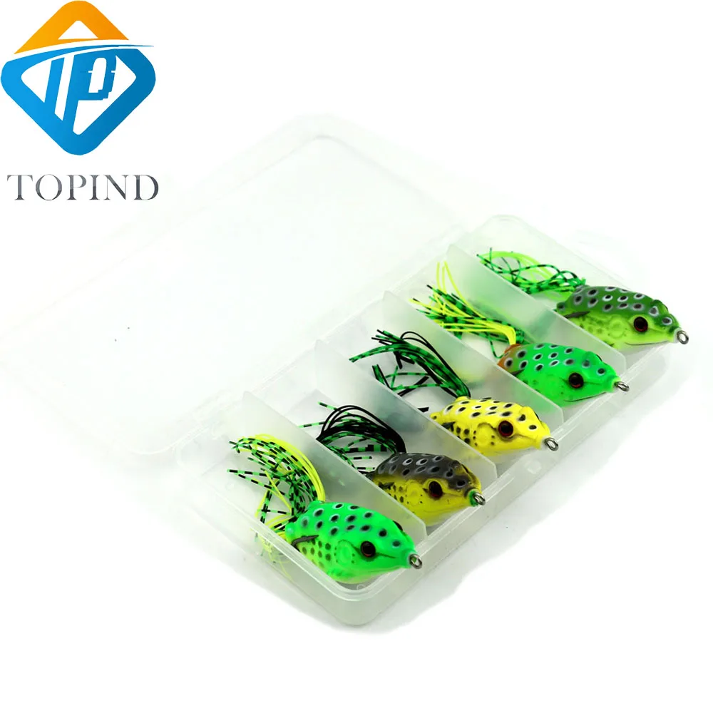 1Set TOPIND for saltwater and freshwater Soft Frogs Fishing Lures Bass Bait Tackle | Спорт и развлечения