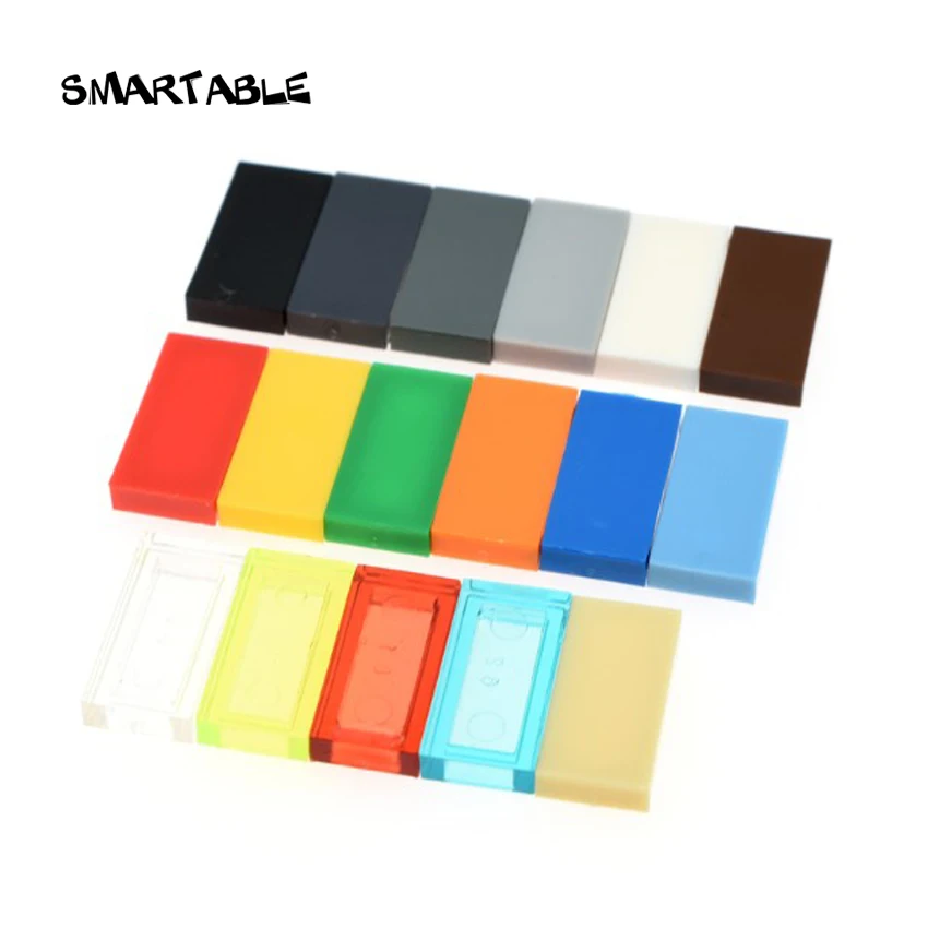 

Smartable Tile 1x2 с пазом плоские шпильки строительные блоки MOC части DIY игрушечный набор для детей Совместимые с основными брендами 3069 350 шт./лот