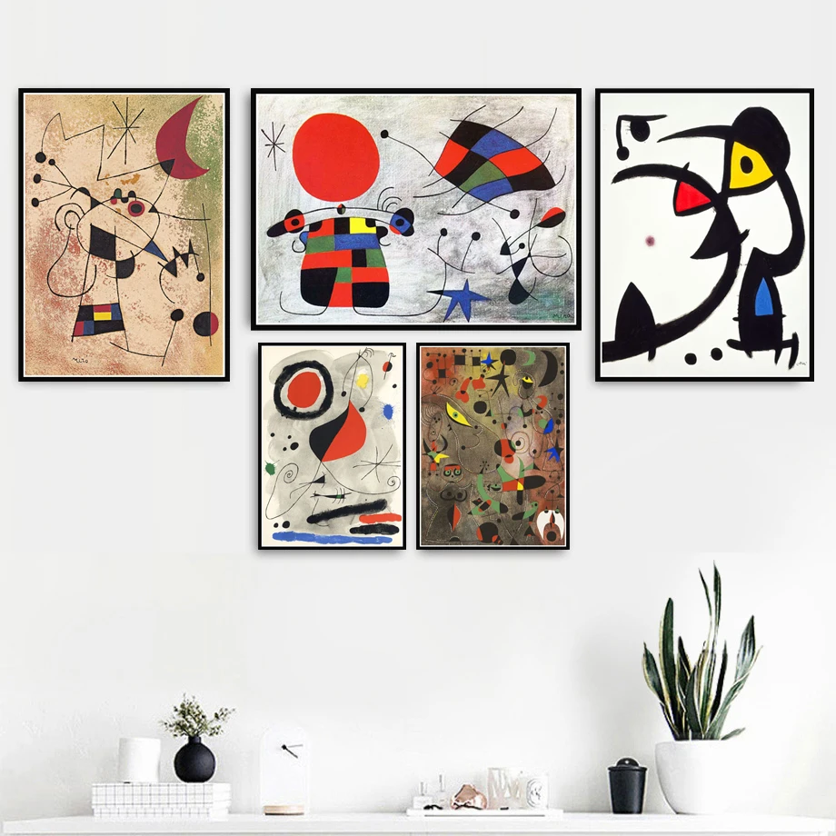 Печатный постер Joan Miro современный супер реалистичный абстрактный