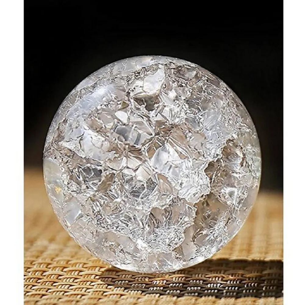 

Fengshui 2" Water Fall Aquarium Fountain Spinning Clear Glass Ball W Fengshuisale Red String Bracelet Y1406