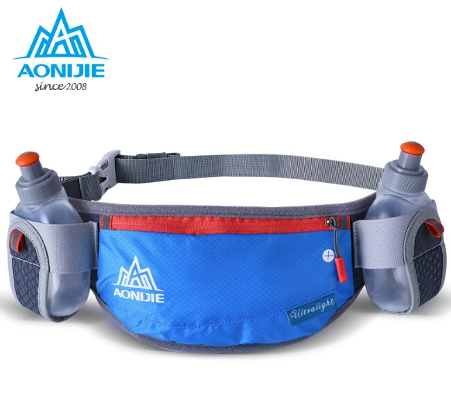 AONIJIE Running Hydration Belt Reflective Running Water Belt Fanny Pack Men Women Waist Packs With 2