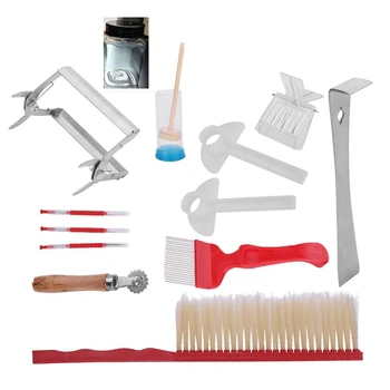 

Beekeeping Tool Kit Bee Brush Uncapping Fork Queen Catcher Spur Wire Embedder Frame Holder Bee Hive Tool Beekeeping Equipment