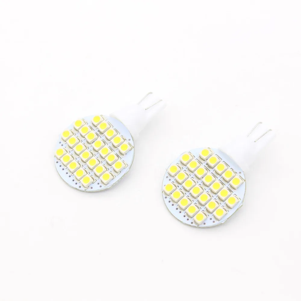 

Dongzhen Car 10PCS 12V T10 W5W 168 24SMD 1210 3528 LED Car Interior Light Reading License Plate Light Clearance Lamp Bulb Auto