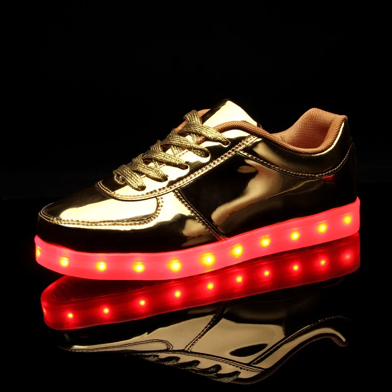 

New Children Led Light Canvas 7 Colors USB Charging Luminous Sneakers Fashion Adult Boys Girls Student Casual Shoes