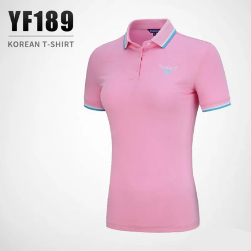 2019 PGM الغولف ملابس المرأة الرياضية الصيف قصيرة الأكمام المرأة ارتداء YF189 2019 PGM الغولف ملابس المرأة الرياضية الصيف قصيرة الأكمام المرأة ارتداء YF189