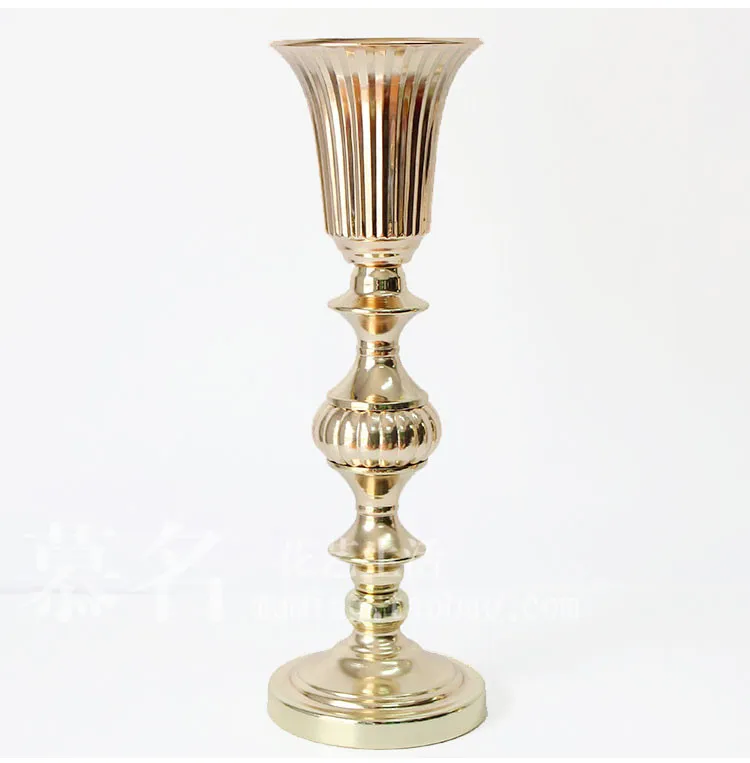 

2016 New gold Wedding flower stand Centerpiece Vase