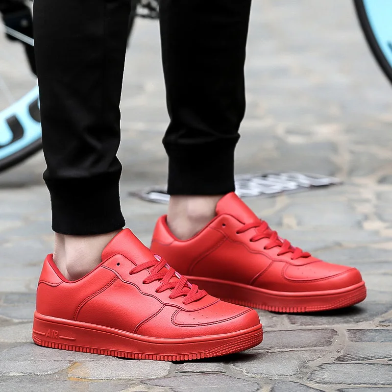 red and white shoes mens