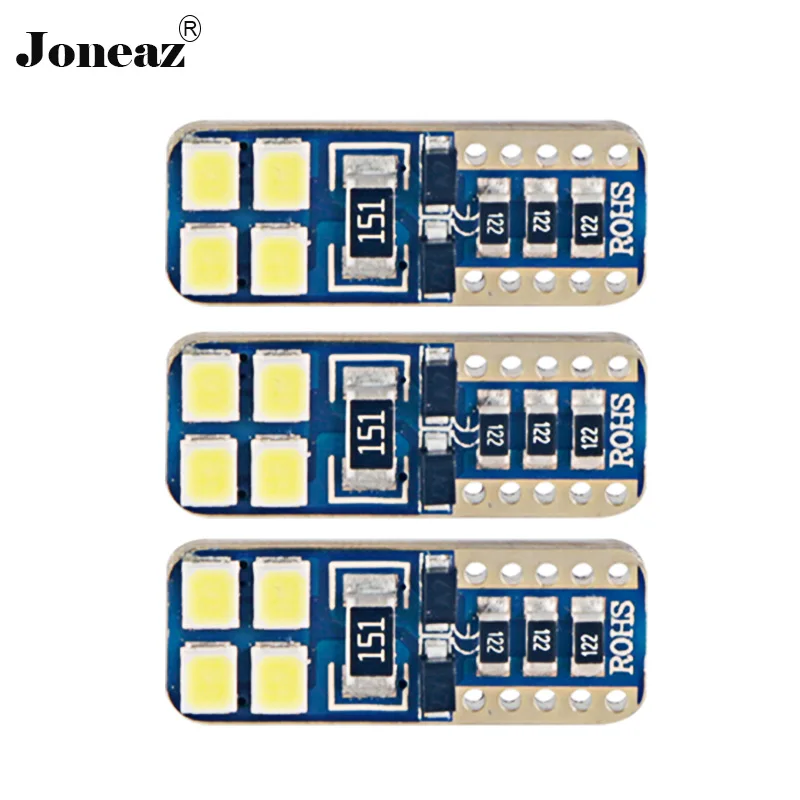 10 шт t10 led w5w лампы ампулы белый 12 V 10 сигнал поворота салона canbus Нет Ошибка парк rohs ampul 2835 bombillas Joneaz