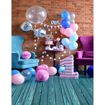 

Vinyl Photography Backdrop Balloon Newborn one year Birthday party Children Backgrounds for Photo Studio