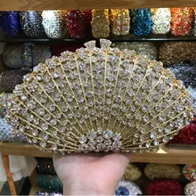 Выдалбливают с множеством кристаллов женская вечерняя сумочка Металлические клатчи Minaudiere дамские сумочки и кошельки Свадебный с кристаллами вечерние свадебные сумки