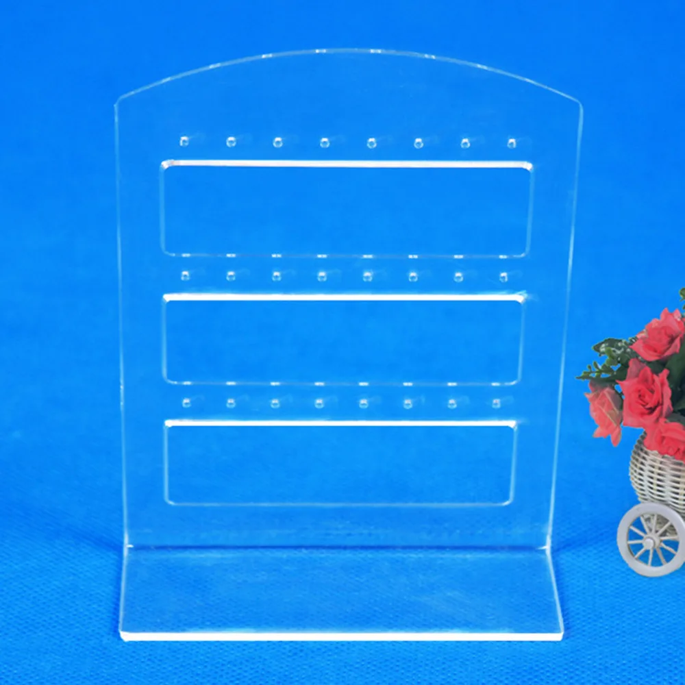 24 Holes Earring Jewelry Show Plastic Display Rack Stand Organizer ...