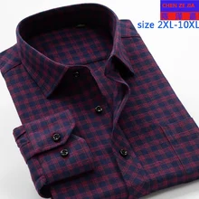 Новое поступление, Модные осенние мужские рубашки высокого качества с длинными рукавами, большие размеры 2XL-6XL7XL8XL9XL10XL