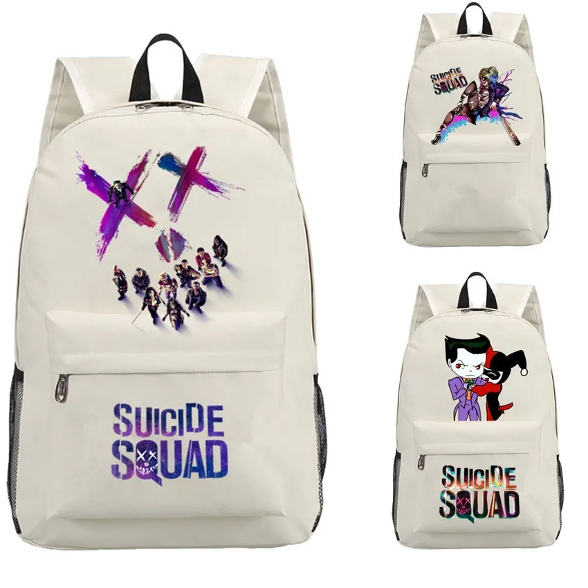 Kid's Suicide Squad Mochila students Backpack Shoulder Harley Quinn