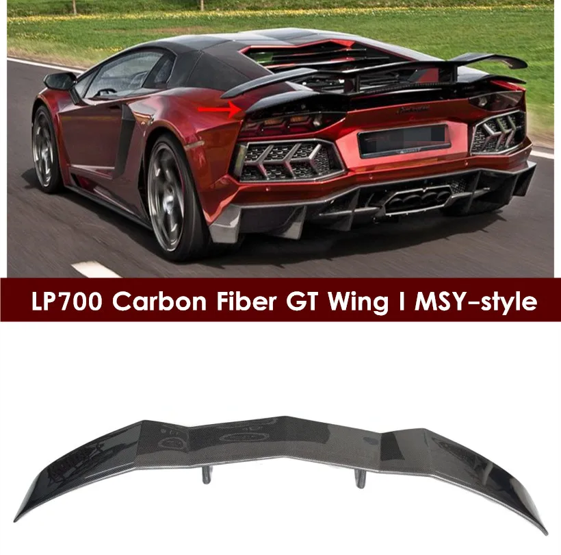 For Lamborghini Aventador Lp700-4 /msy Style Carbon Fiber Rear Spoiler Wing  Gt Wing - Spoilers & Wings - AliExpress