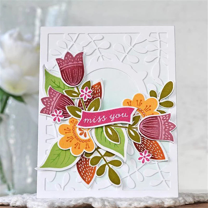 

DiyArts Leaves Panel Metal Cutting Dies Frame for Scrapbooking Card Making Album Embossing Crafts Die Cut New Craft Cutting Dies