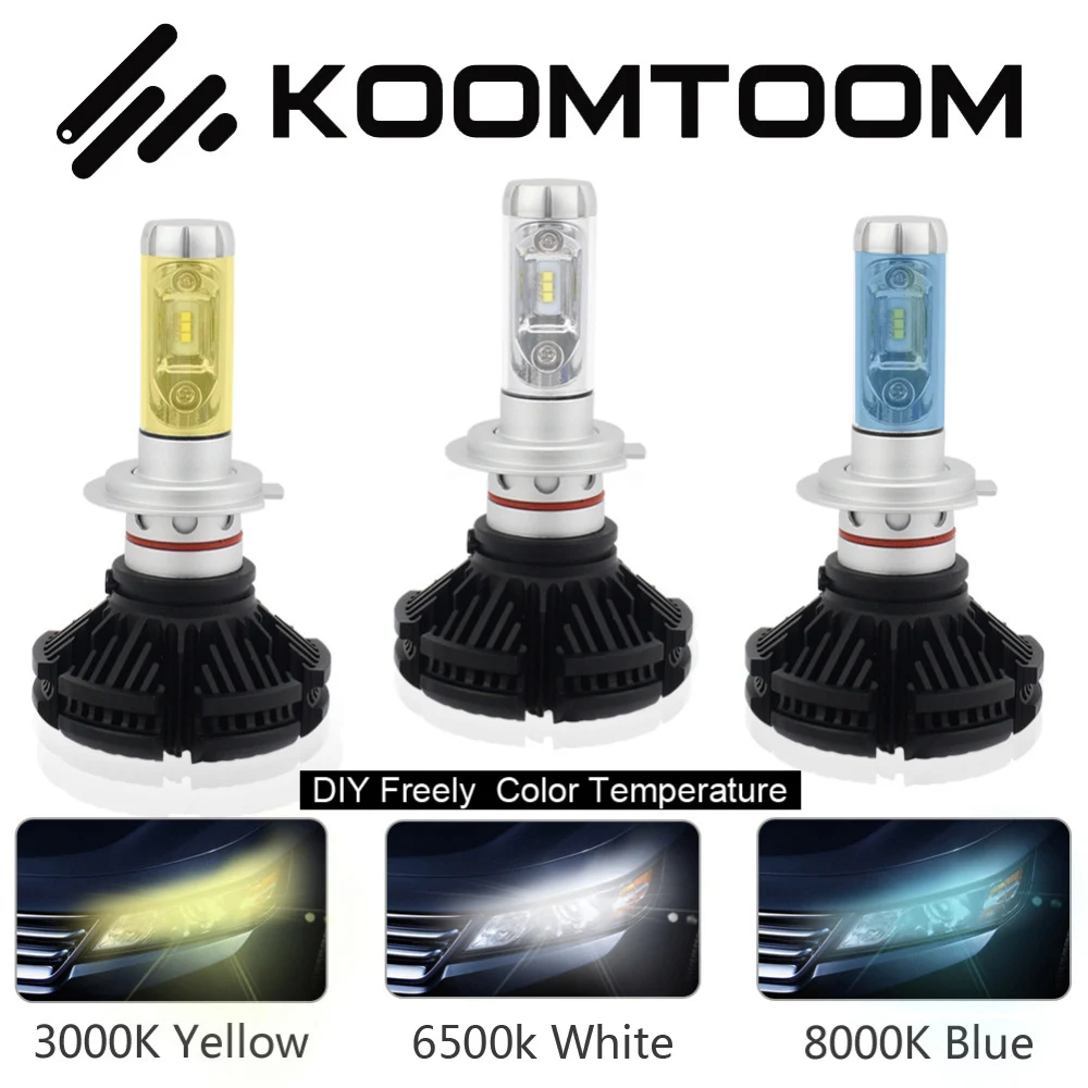 

K11 H7 LED Bulb Light Lamp Headlight 9005 9006 H10 9012 PSX24W PSX26W H8 H11 H16 H4 LED Car Headlight Bulb Whiet 6000LM 12V 24V